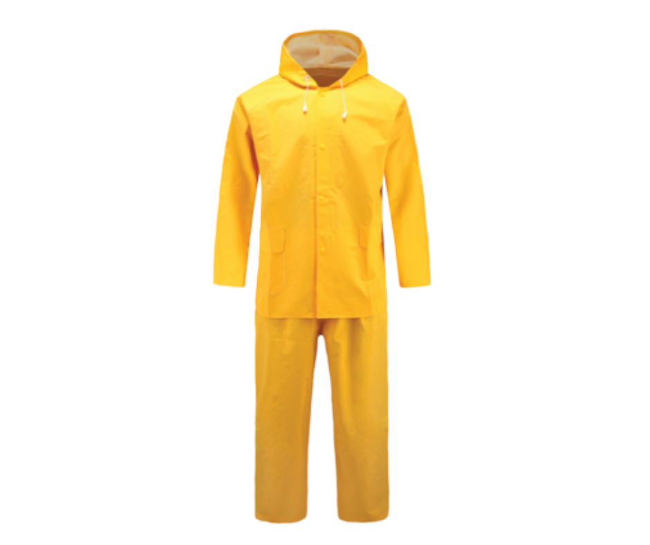 חליפת גשם צהובה PVC חליפת גשם צהובה PVC